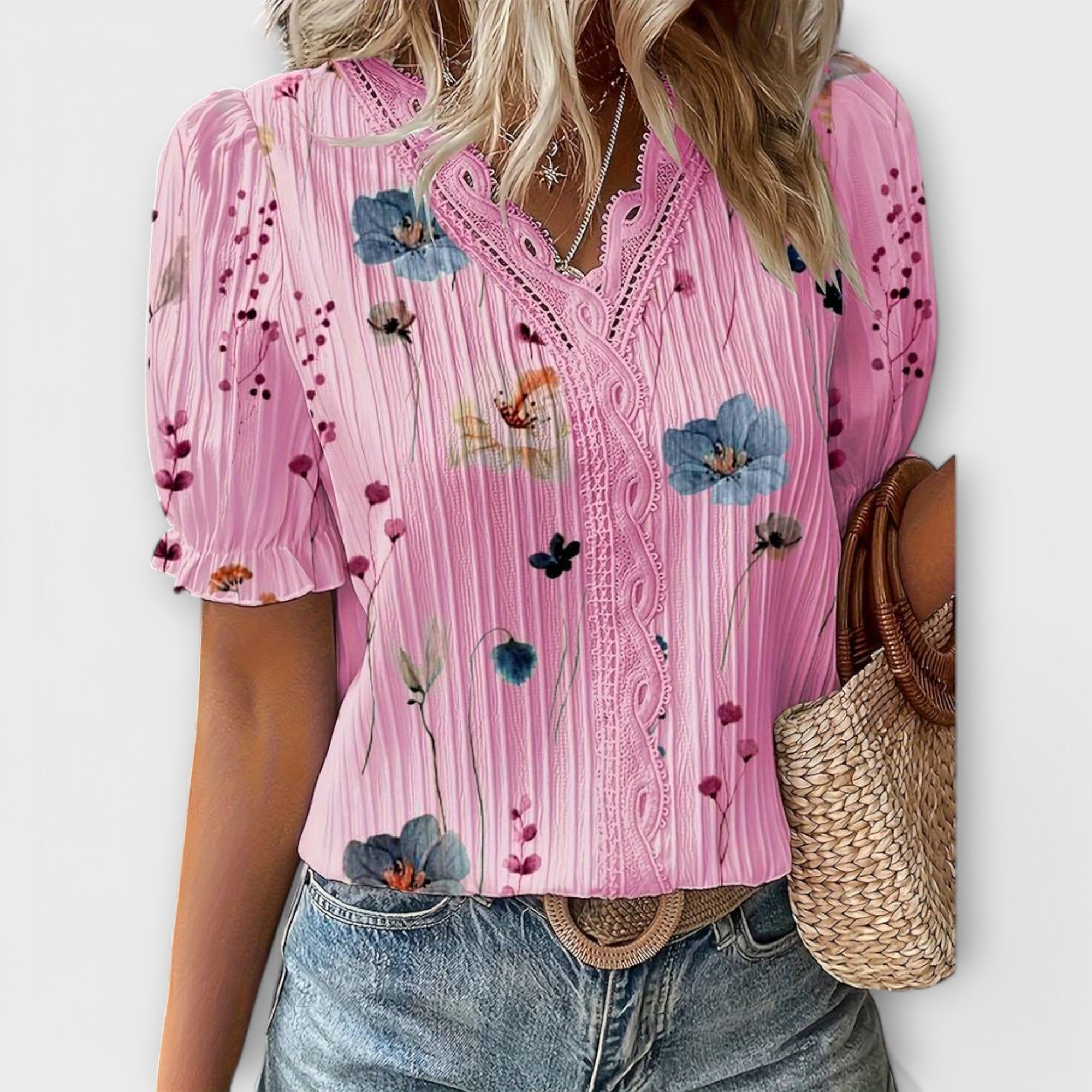 Emily - Fashionable Blouse with V-Neck